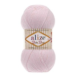 Alize 5 x 100 g Baby Best Plain Knitting Yarn, Anti-Pilling Turkish Wool (184)