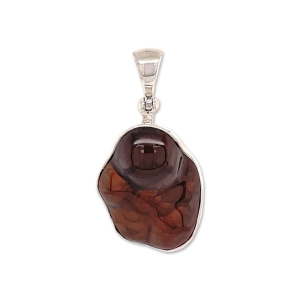 Fire Agate Pendant Necklace by Stones Desire