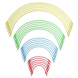 ExcelValley - 24-Pack - Mono Modular Patch Cables TS 3.5mm 1/8 inch Eurorack Synthesizer [24B-Pack]