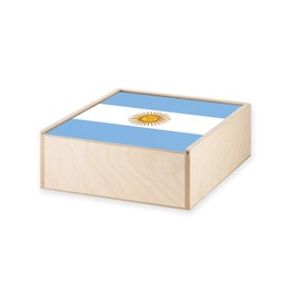 Fabulous Wooden Box - Flag Argentina Argentina Football Sports National Team (11 x 11 x 3.5 cm)