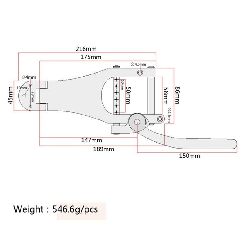 RuiJOTWAT B7 Jazz Guitar Tremolo Vibrato Bridge Tailpiece for Gibson