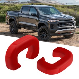TECHPICCO Front Tow Hooks Covers Only for Colorado Z71 ZR2/GMC Canyon 2025-2023, Hitch Cover Customized Compatible with Chevy Colorado/GMC Canyon Accessories 2025 2024 2023 (Red)