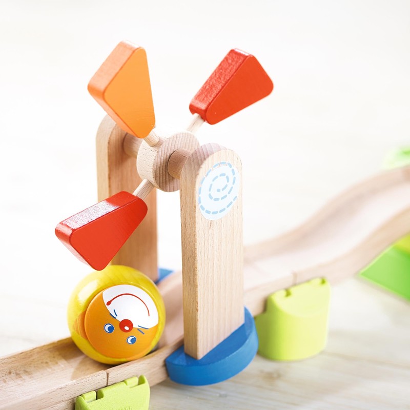HABA Marble Run Kullerbu Windmill Playset, STEM Toy Building Set