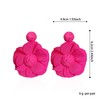 GUOXIAOMEI Rattan Flower Drop Earrings Raffia Dangle Boho Statement Earrings