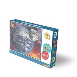PRIME3D Earth & Moon Discovery 3D Jigsaw Lenticular Puzzle-24 x 18 Inches, 500 pcs