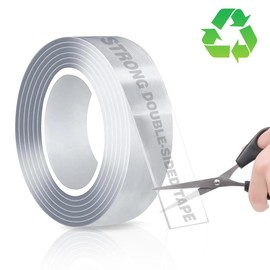 Double Sided Nano Tape Heavy Duty Mounting Tape Two Sided Multipurpose Adhesive for Carpet, Poster Sticky Wall, Home, Office Decor  - 10 feet