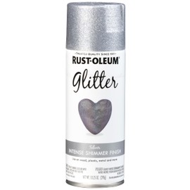 Rust-Oleum 267734 Spray Paint, Each, Silver Glitter
