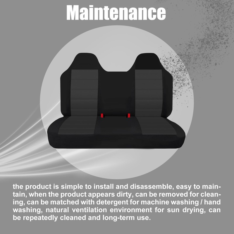 FIOQE Truck Seat Cover Front Solid Bench Seat Covers with