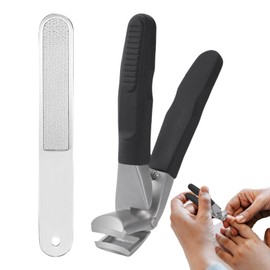 Nail Clippers for Thick Nails - Ergonomic Toenail Clipper Trimmer for Seniors - Angled Head Design Nail Sharpener for Dormitory, Business Trip, Home, and Travel