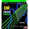 DR Strings NGE7-10 NEON Hi Def Green 7-String Electric Strings