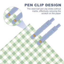 Ddaowanx Gel Pens, 6 Pcs 0.5mm Quick Dry Fine Point Smooth Writing Pens, Cute Office School Supplies Gifts for Women (6 Pcs-Blue Ink)