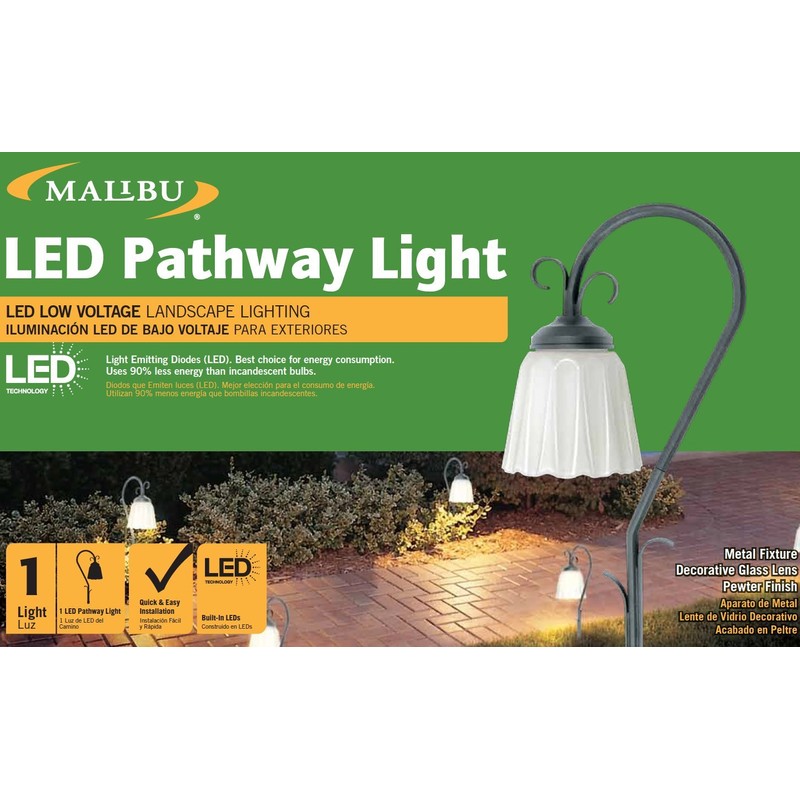 Malibu Lighting 8423-3105-01 1.3W LED Low Voltage Pathway - Pewter