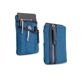 Sayram SP4 Small EDC Pouch Tool Organizer, Compact EDC Pocket Organizer, Waxed Canvas Mini Coin Purse for Men, EDC Pouch Organiser for Change, Notebook, Flashlight