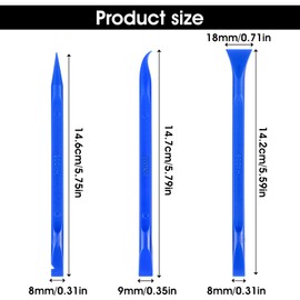 9 Pieces Plastic Scraper, Non-Scratch Carbon Fiber Scraper Tool Multi-Purpose Label Scraper Cleaning Tool for Tight Spaces Kitchen Crevices Food Paint Dirt Labels Oil Stains (3 Colors)