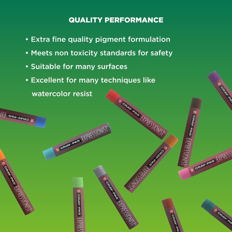 Set of 25 Cray Pas Expressionist Oil Pastel, Assorted Colours