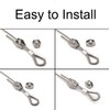 SyiXute 24 Pcs Simplex Clamps,M3 Wire Rope Clamp,Stainless Steel Single