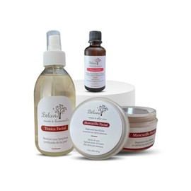 Kit Skincare Tonico Facial con hamamelis Mascarilla de Arandano y Suero Rosa Mosqueta que elimina lneas de expresin                                   