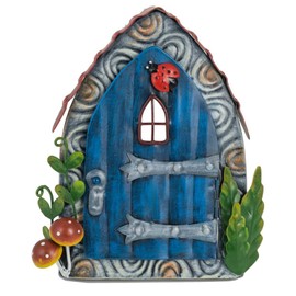 Fountasia Metal Fairy Door with Mushrooms - Ideal for Fairy Gardens
