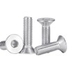 100 Pieces M4x16 Silver Countersunk Screws Stainless Steel Hex Metric