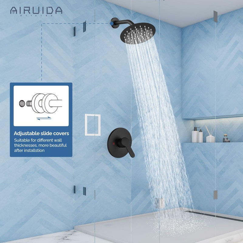Airuida Shower Faucet Set,Single Function Shower Trim Kit,Wall Mount 6
