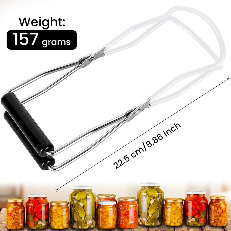 Canning Jar Lifter, Canning Tongs, Stainless Steel Jar Lifter with