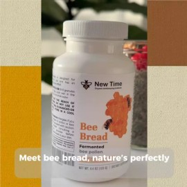 New Time Bee Bread Pastilles - Perga - Fermented Bee Pollen Organic Supplement 4.4oz/125g