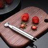 Silver Stainless Steel Strawberry Huller and Tomato Stem Corer Tool