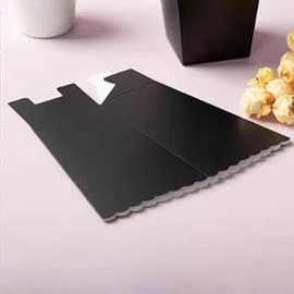Black Open-Top Popcorn Box Set of 36 Popcorn Favor Boxes Cardboard Candy Container Parties Popcorn Boxes Mini Paper Popcorn Box for Party(Open top 3 x 3 inch,Bottom Size 2.2 x 2.2Inch,Height-4.6 Inch)