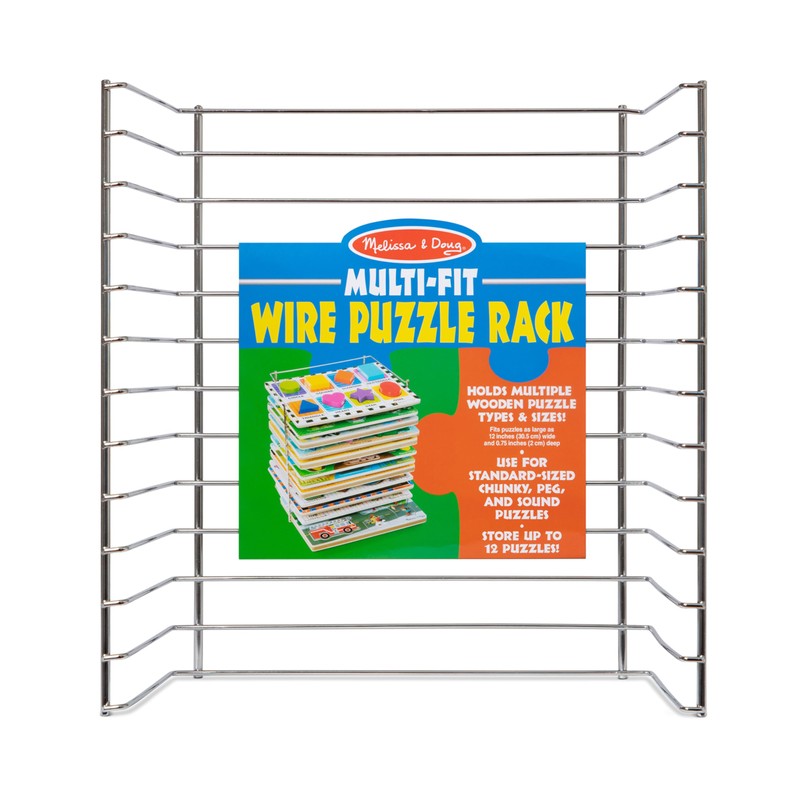 Melissa & Doug Multi-Fit Metal Wire Puzzle Rack 12 inches