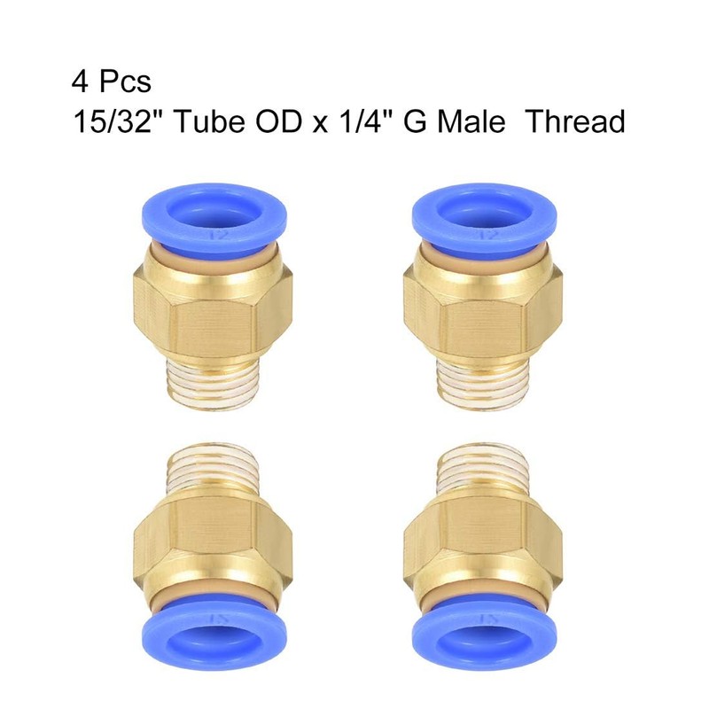 TA-VIGOR 12mm Pneumatic Push to Connect Fittings, G1/4 Male Thread