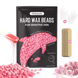 Makupala Hard Wax Beads Bulk for Coarse Hair Removal, 3lb Brazilian Waxing Beads for Sensitive Skin Body Bikini Legs Face, Professional Pink Wax Beans Refill for Women Men, At Home Salon Spa Use Rose