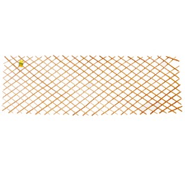 Backyard X-Scapes Expandable Peeled Carbonized Willow Wood Trellis for Climbing Plants Lattice Panel Fence Support 36 in H x 72 in L