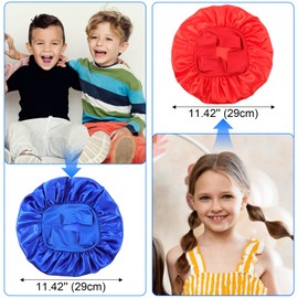 3 Pcs Satin Kid Bonnets Curly Hair Wrap Girl Silk Sleeping Hat Boy Elastic Wide Band Bonnet Sleep Cap for Children Natural Long Short Hair Overnight