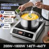 Zomagas Portable Commercial Induction Cooktop,1800W Induction Burner with Sensor Touch