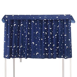 Millya Student Domitory Blackout Bed Curtain Galaxy Starry Bed Canopy Mosquito Nets Bunk Bed Tent (2PC+1Top Curtain(1.15 * 2M), Navy Blue Moon)