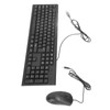 Keyboard and Mouse Combo Black Waterproof 104 Keys Anti Slip