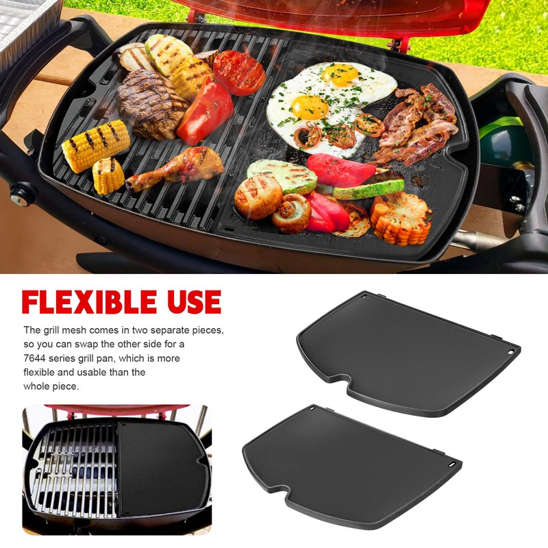 GGC Cast Iron Griddle for Weber 6558 Q100 Q120 Q1000