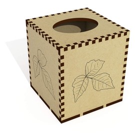 Square 'Poison Ivy' Wooden Tissue Box Cover (TB00060460)