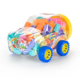 TOYNEST Building Blocks Set DIY 112 Pieces Play Toys Kids In Car With Tyres & Plastic Blocks Educational Toys Perfect For Kid Children Toddlers Boy & Girl