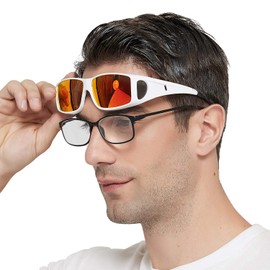 IGnaef Fit Over Sunglasses for Men Women Polarized Wrap Around Sunglasses to Wear Over Glasses with UV Protection IF0311