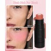 2Pcs Cream Blush Stick,Multi-Use Blush & Highlight Stick For Cheeks,