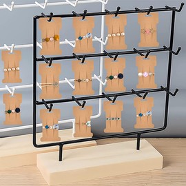 ULTECHNOVO Bow Hair Clip Card Making Bows, Barrettes Organizing For Display Clip Brown Cardboard Cards Holder Clips Jewelry Hair Paper Craft Displaying Accessory Bow Kraft Diy, 400pcs