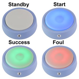 LOUKIENE Wireless Quiz Answer Game Buzzer System Gameplay 262ft for Game Show Family Game Nights Debate Contests in Companies Offices School Contest Classroom Trivia Nights (8 Buttons Set)