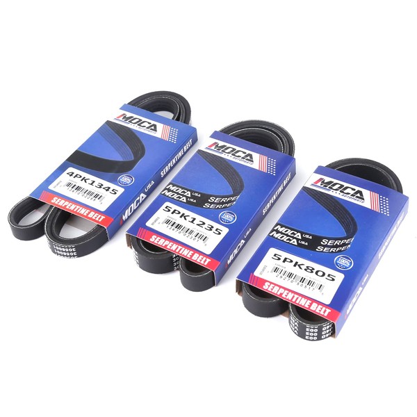 MOCA 4PK1345 5PK805 5PK1235 Serpentine Belts Professional V-Ribbed Fit 1999-2004