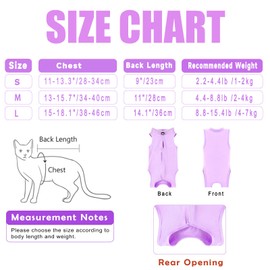 TIAGOBOO cat Recovery Suit Soft Cat Surgery Recovery Suit Female Cat Onesie for Cats After Surgery,Cone E-Collar Alternative Anti-Licking Protective Outfit Pet Surgical Recovery Pajama Suit