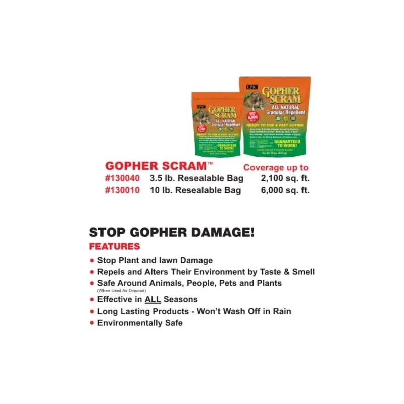 Enviro Protection Industries 130010 Gopher Scram All Natural, Animal, People...