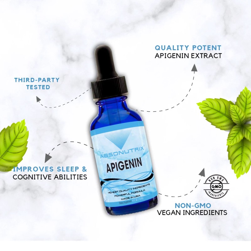 Absonutrix Apigenin 75 mg per Serving, 4 Fl Oz Bottle,