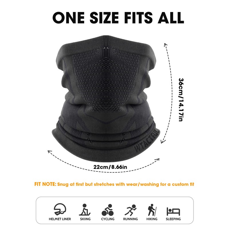 WTACTFUL 2-Pack Neck Gaiters for Men Half Face Neck Warmer