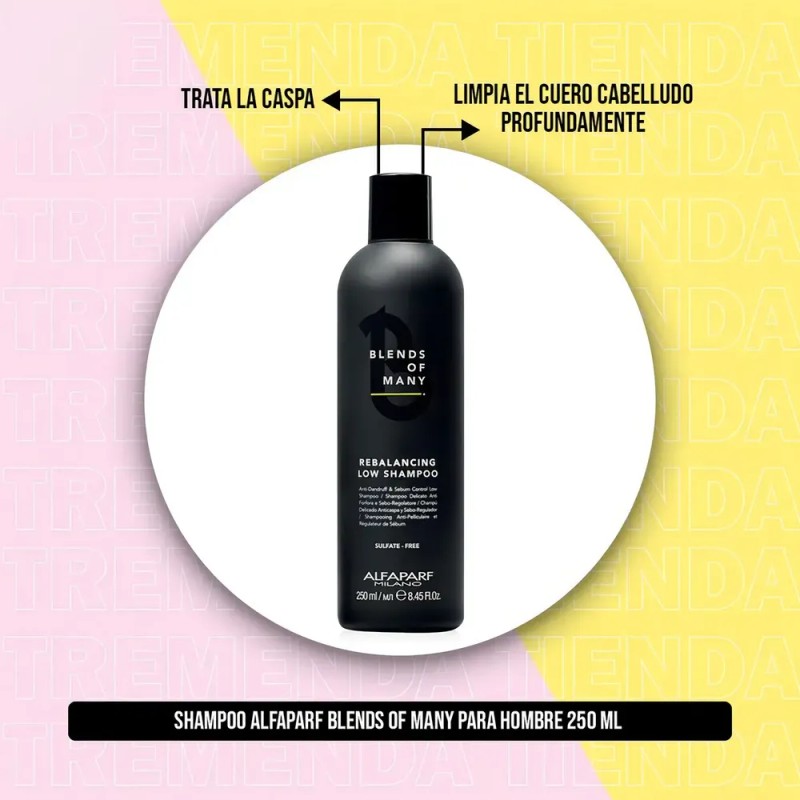 Shampoo Anticaspa Alfaparf Blends of Many Rebalancing Low Sin Sal