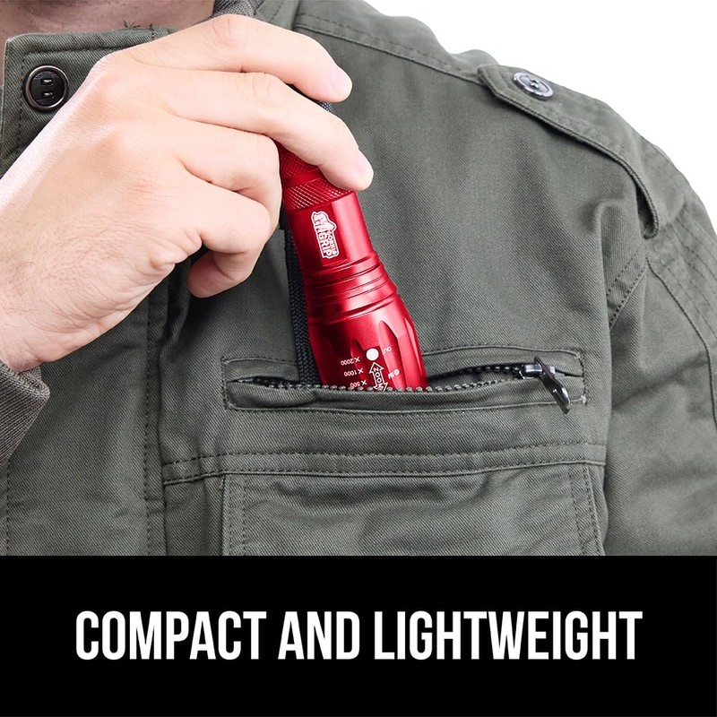 GORILLA GRIP Powerful LED Tactical Flashlight, 750 FT High Lumens